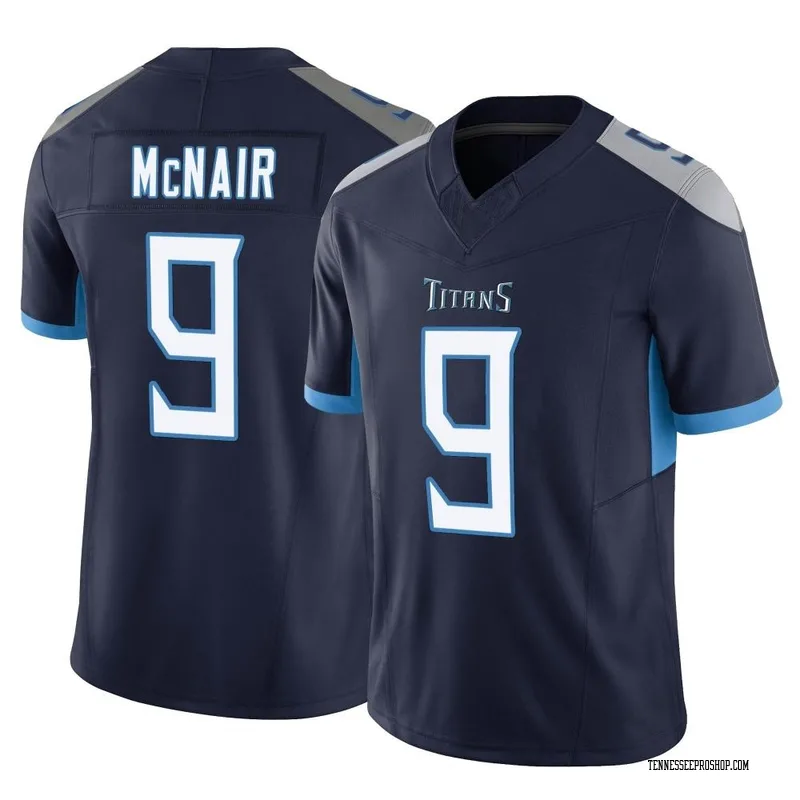 Limited Men's Steve McNair Light Blue Alternate Jersey - #9 Football  Tennessee Titans 100th Season Vapor Untouchable