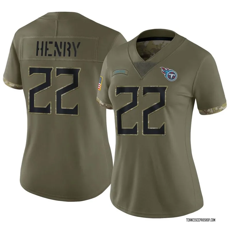 Limited Youth Derrick Henry Black/Gold Jersey - #22 Football Tennessee  Titans Salute to Service Size S(10-12)