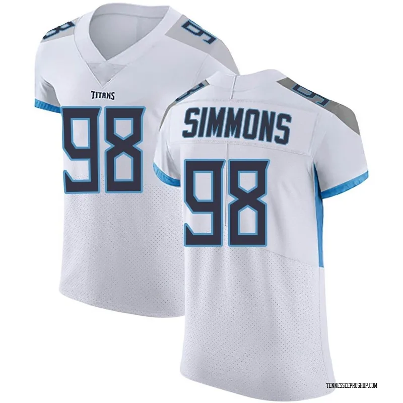 Jeffery Simmons 98 Titans Pro Bowl 2023 Patch Men Jersey - White - Bluefink